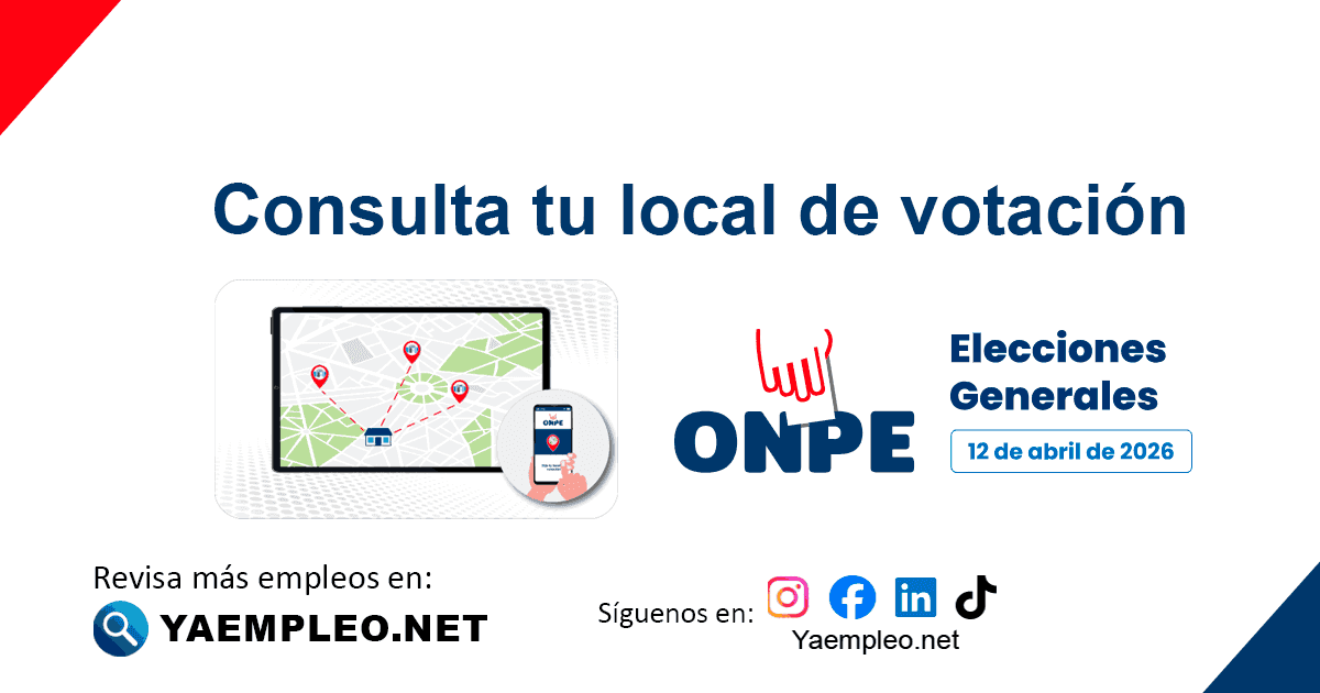 Consulta tu local de votación ONPE 2026: ¿Cómo saber dónde votar?. LINK ONPE