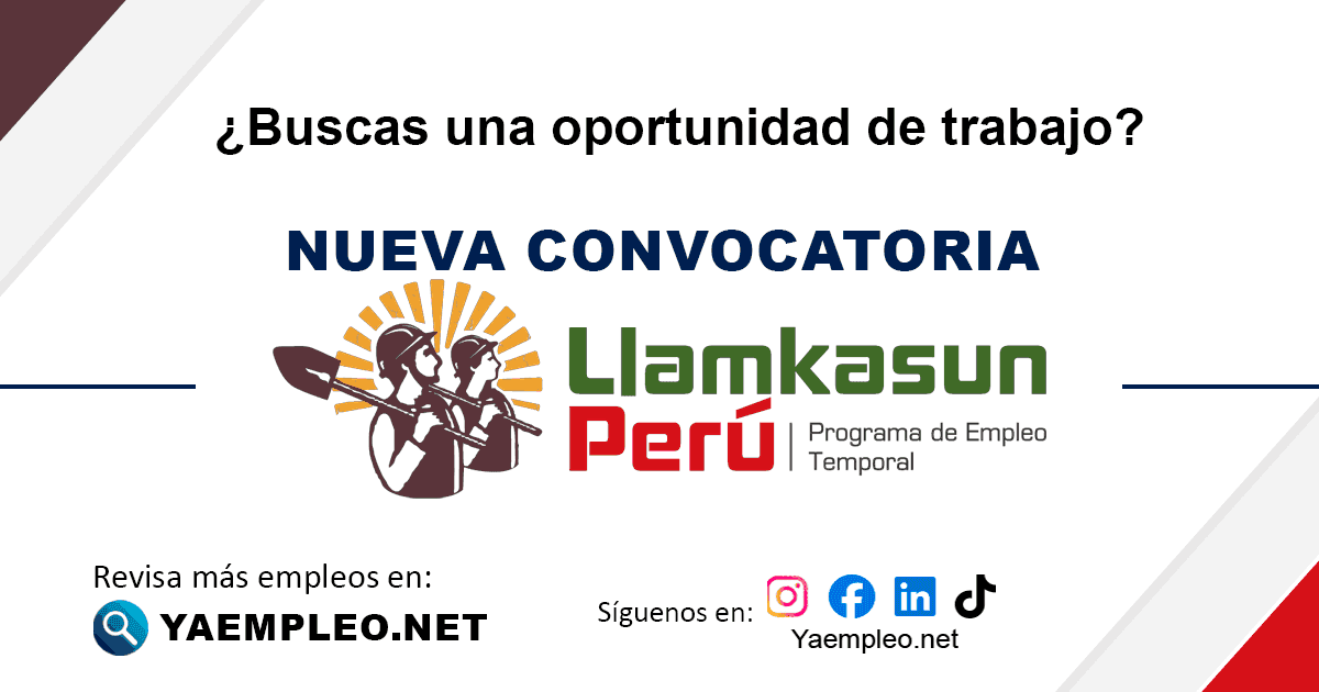 Programa de Empleo Temporal - Llamkasun Perú