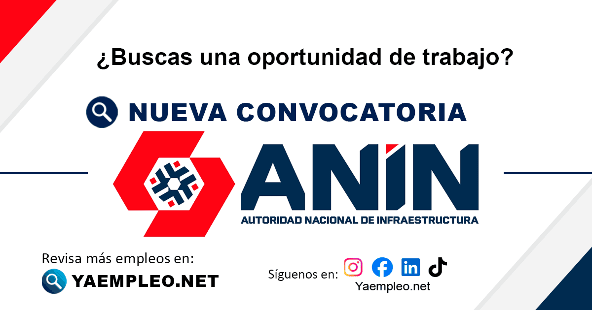 Convocatoria Autoridad Nacional de Infraestructura