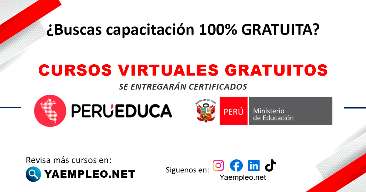 Cursos gratuitos del Ministerio de Educación (MINEDU) - PerúEduca 