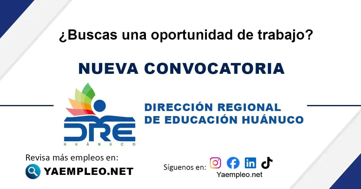 Dirección Regional de Educación de Huánuco (DRE Huánuco)