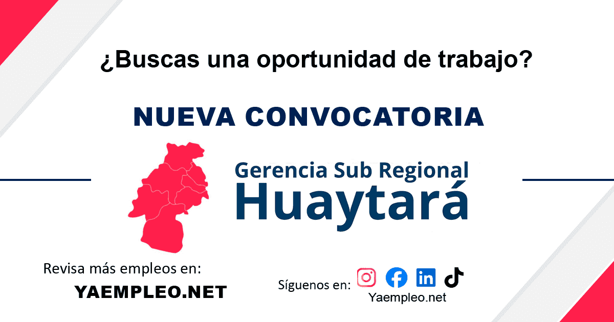 GERENCIA SUB REGIONAL HUAYTARÁ